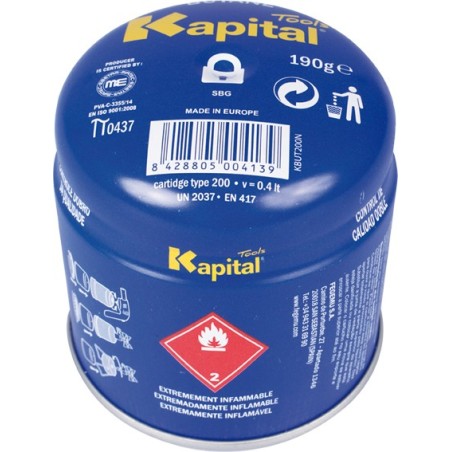 Cartucho Gas Perforable Válvula