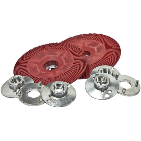 Plato Estriado Rojo Desbaste 125mm