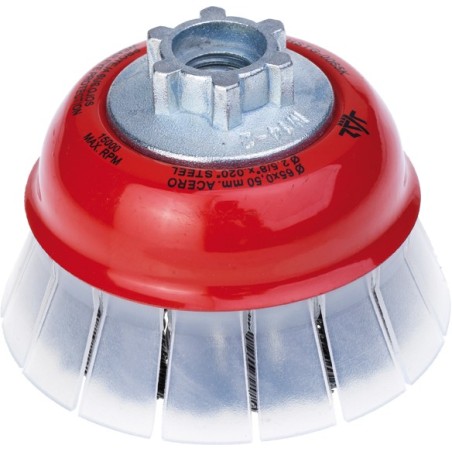 Cepillo Taza Trenzado 65mm C/guarda