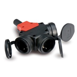 Adaptador Triple Goma Tt Ip44 16a