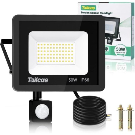 Foco Led C/detector Mov.50w Ip66