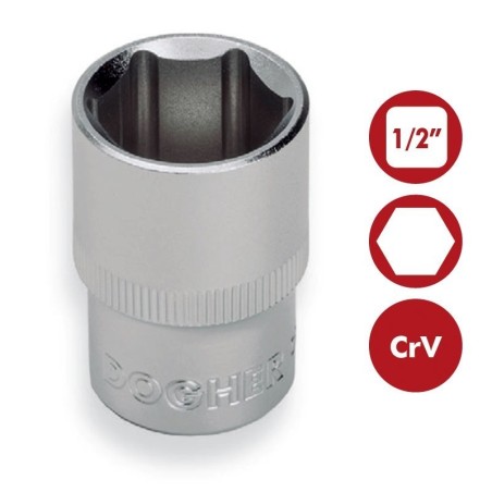 Llave Vaso Corto 1/2" Hex. 17mm