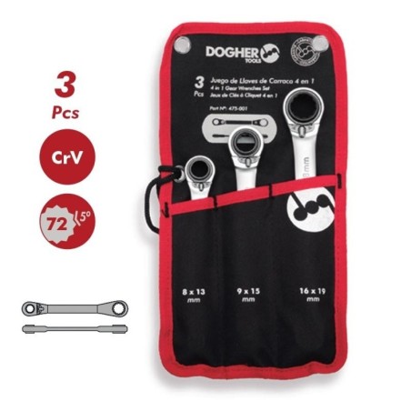 Jgo. Llave Carraca 4 En 1dogher