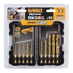 Juego 10 Brocas Impacto Titanium Dt50050-qz