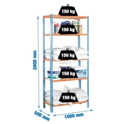 Kit 5 Estant.5/500 200x100x50 Az/naranja