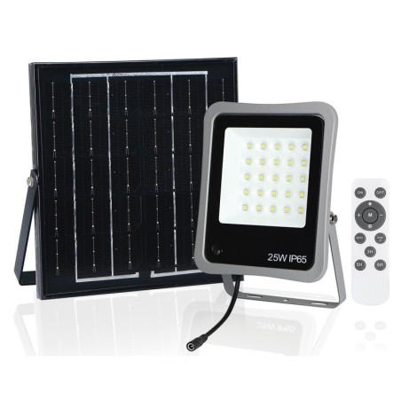 FOCO SOLAR 25 W CON MANDO A DISTANCIA
