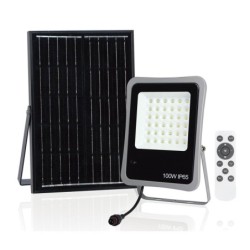 FOCO SOLAR 100 W CON MANDO A DISTANCIA