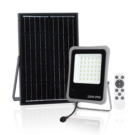 FOCO SOLAR 200 W CON MANDO A DISTANCIA