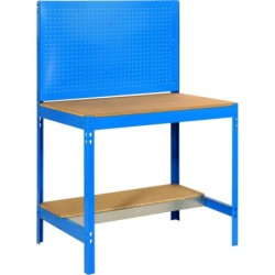 Banco Trabajo Bt-2 1200 Azul/madera