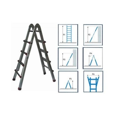 Escalera Telescop.alum.3565-6,55m 4x6pel