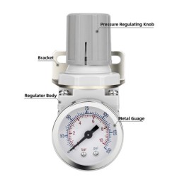 Regulador Paso Aire 1/4 + Manometro 2