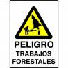Señal de Peligro Atencion Trabajos Forestales 35X50CM