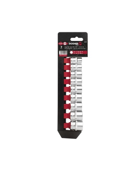 JUEGO VASOS 3/8" HEX. 9PZ