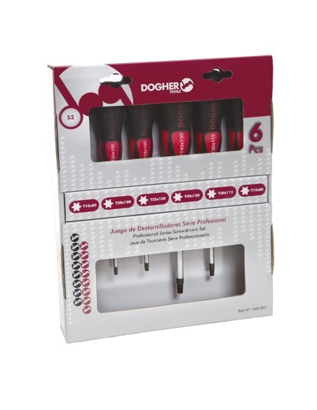 JUEGO DESTORNILLADORES TORX  6 PZAS