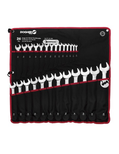 BOLSA NYLON 26 LLAVES COMBINADAS 6-32 DOGHER