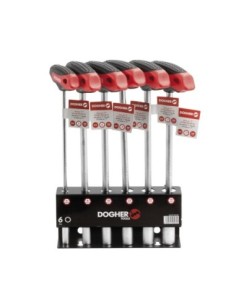 6 LLAVES EN "T" VASO HEXAGONAL