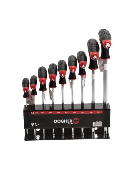9 LLAVES EN "T" TORX SEGURIDAD T10-T50