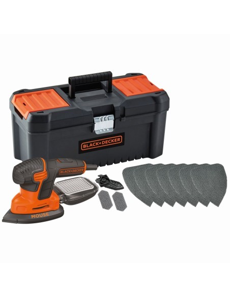 Lijadora Mouse┬« 120W con 10 accesorios y caja de herramientas 16"