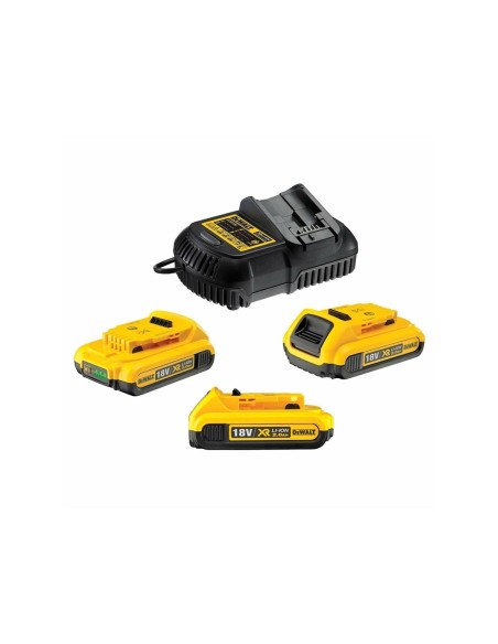KIT 3 BATER├ìAS CARRIL XR 18V LI-ION 2AH Y CARGADOR XR 10,8V,14,4V,18V CARRIL LI-ION