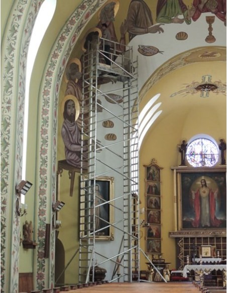 Torre móvil con plataforma de elevacion eléctrica serie L - Alulift