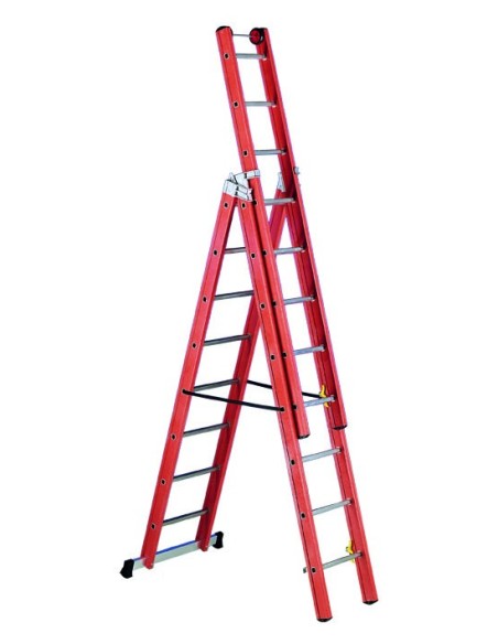Escalera transformable de fibra de vidrio V3 -3 tramos