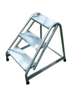 Taburete de aluminio con peldaño ancho antideslizante - Cargo