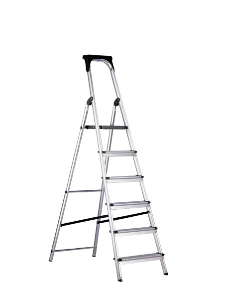 Escalera doméstica de aluminio con bandeja portaherramientas - Casa Plus