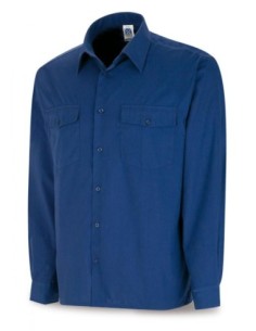 388CXMLAZ Camisa  algodón 125 gr. Marga larga