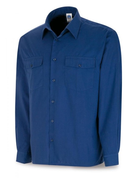 388CXMLAZ Camisa  algodón 125 gr. Marga larga
