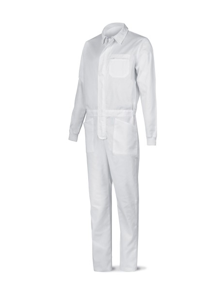 388BTBL Buzo blanco poliéster/algodón 200 g.