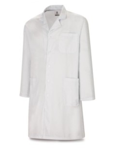 388BAUBL Bata unisex blanca poliéster/algodón 200 gr.