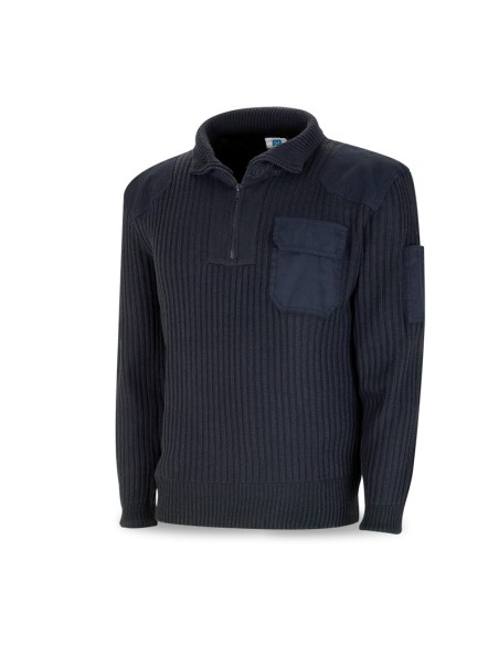 1288JCAM Jersey tipo policía azul marino 450 gr.