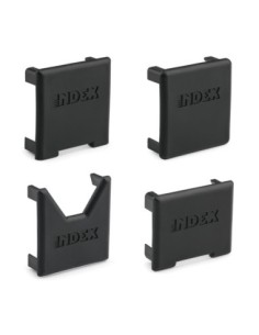 Conectores + Complementos para montaje de estructuras solares. Tapa lateral para perfil solar