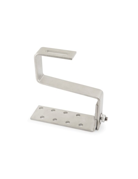 Gancho salvateja ajustable para teja curva. Inoxidabl
