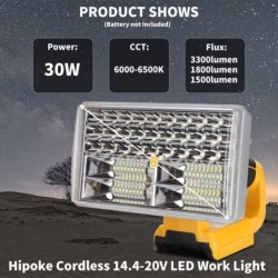 Led  18v Rectangular 33000lm. Dewalt 2