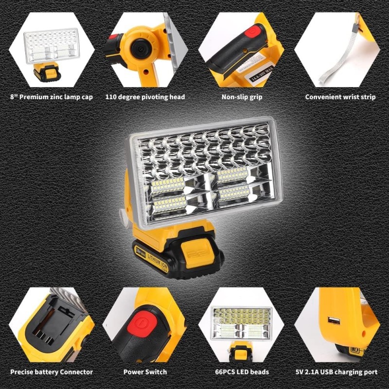 Led  18v Rectangular 33000lm. Dewalt