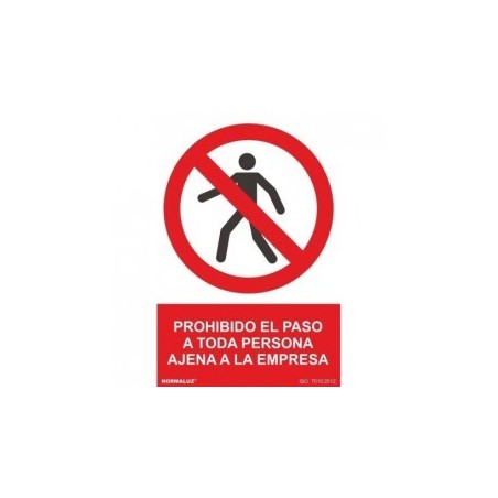Señal Prohibido Persona Ajena 30x40 Pvc