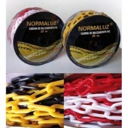 Cadena Plástico Blanco-rojo  25mt (1mt)